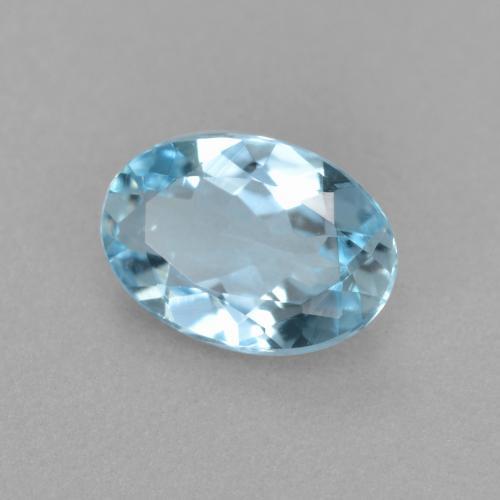 Aguamarina Celeste natural de 0.49 ct, Corte Óvalo, VS
