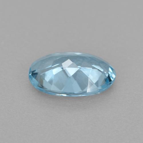 Aguamarina Celeste natural de 0.49 ct, Corte Óvalo, VS