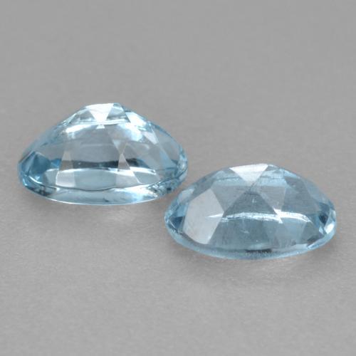 Gemas de aguamarina azul natural de 0,53 ct, corte óvalo, VS-SI