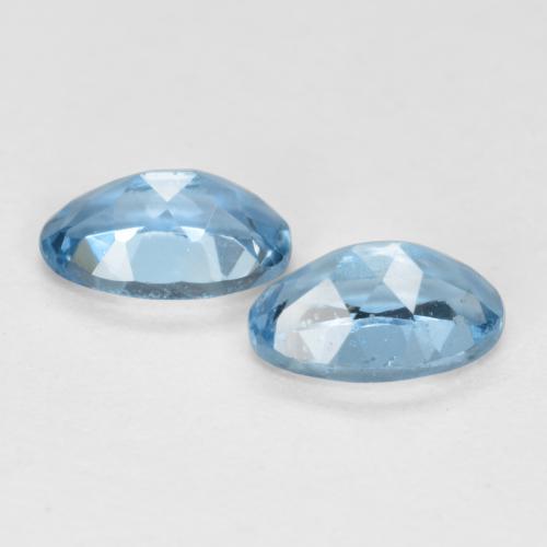 Gemas de aguamarina azul natural de 0,45 ct, corte óvalo, VS-SI