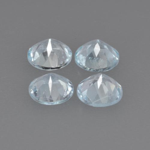 Gemas de aguamarina azul natural de 1,57 ct, corte redondo, VS-SI