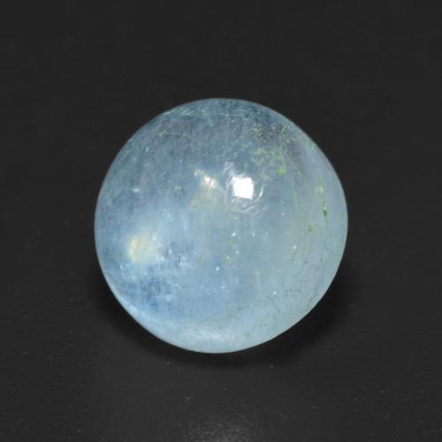 Aguamarina Azul claro natural de 2.29 ct, Corte Redondo, Transparente