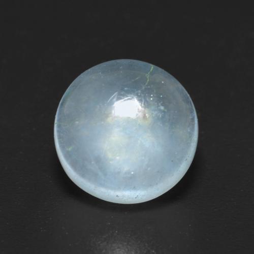 Aguamarina azul natural de 2,42 ct, corte redondo, transparente