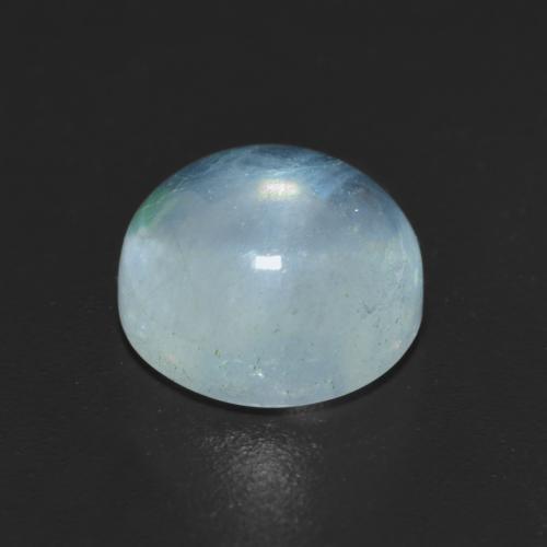 Aguamarina azul natural de 2,42 ct, corte redondo, transparente