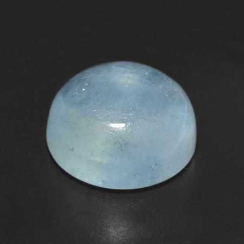 Aguamarina Cerceta claro natural de 4.35 ct, Corte Redondo, Transparente