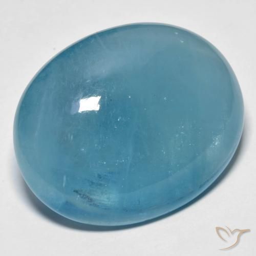 Aguamarina Azul agua natural de 42.60 ct, Ovalada, Transparente