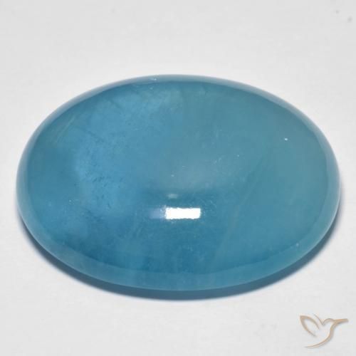 Aguamarina Azul agua natural de 42.60 ct, Ovalada, Transparente