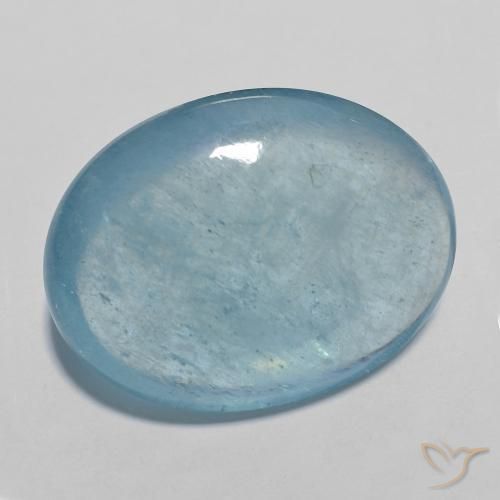 Aguamarina Azul Cielo natural de 20.10 ct, Corte Óvalo, Transparente