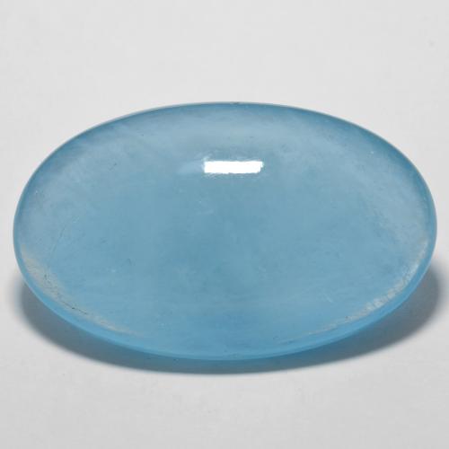 Aguamarina Azul yale natural de 75.34 ct, Ovalada, Transparente
