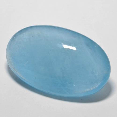 Aguamarina Azul yale natural de 75.34 ct, Ovalada, Transparente