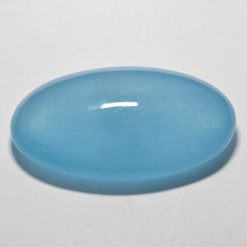 Aguamarina Azul yale natural de 75.34 ct, Ovalada, Transparente