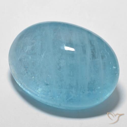 Aguamarina Azul yale natural de 56.63 ct, Ovalada, Transparente
