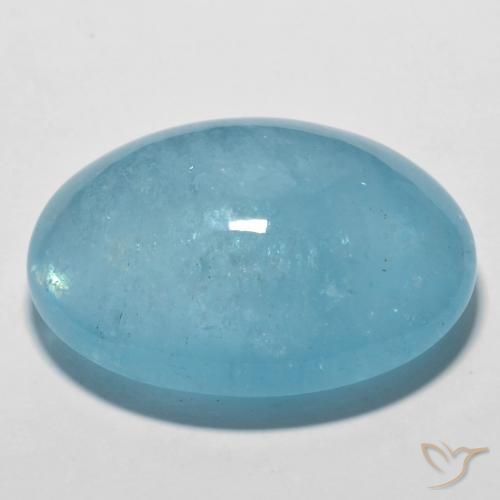 Aguamarina Azul yale natural de 56.63 ct, Ovalada, Transparente