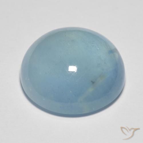 Aguamarina Cerceta claro natural de 17.01 ct, Redondo, Transparente