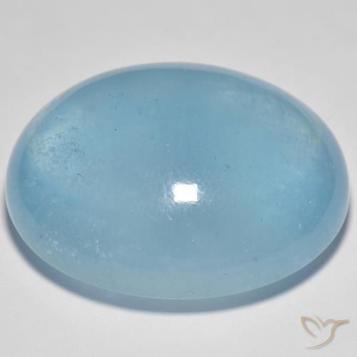 Aguamarina Cerceta claro natural de 59.70 ct, Ovalada, Transparente