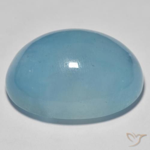 Aguamarina Cerceta claro natural de 56.93 ct, Ovalada, Translúcido