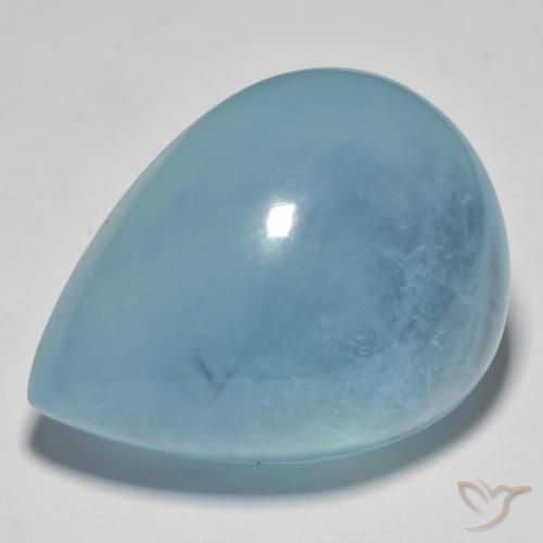 49.00ct Natural Cerceta claro Aguamarina, En forma de pera, Transparente