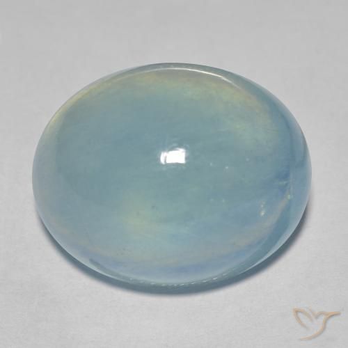 23.48ct Natural Celeste Aguamarina, Ovalada, Transparente