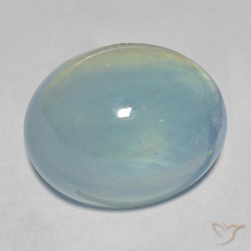 Aguamarina Celeste natural de 23.48 ct, Ovalada, Transparente