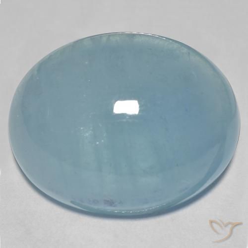 41.14ct Natural Azul verdoso Aguamarina, Ovalada, Transparente