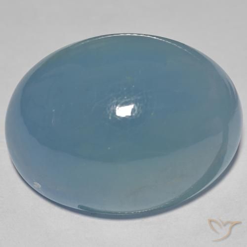 Aguamarina Cerceta claro natural de 63.50 ct, Ovalada, Translúcido
