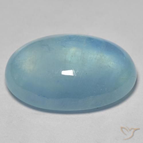 Aguamarina Cerceta claro natural de 26.47 ct, Ovalada, Transparente