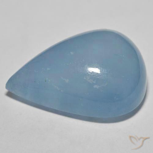 Aguamarina Azul celeste claro natural de 40.79 ct, En forma de pera, Translúcido