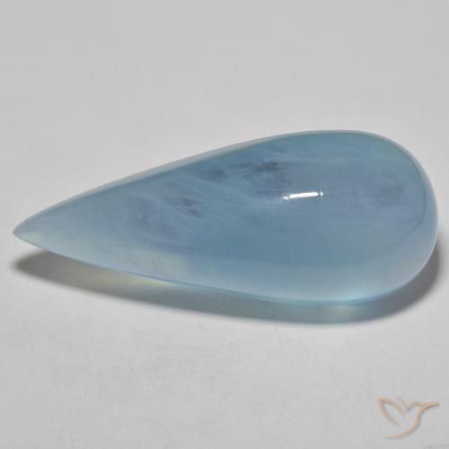 33.43ct Natural Celeste Aguamarina, En forma de pera, Transparente
