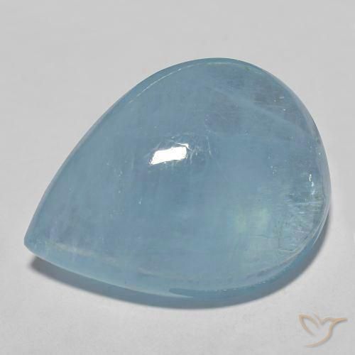 29.27ct Natural Celeste Aguamarina, En forma de pera, Transparente