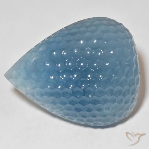 89.31ct Natural Azul verdoso Aguamarina, En forma de pera, Translúcido