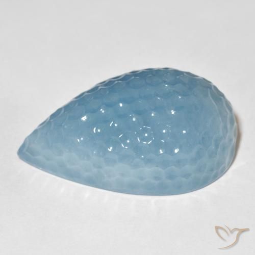 Aguamarina Azul agua natural de 69.84 ct, En forma de pera, Translúcido