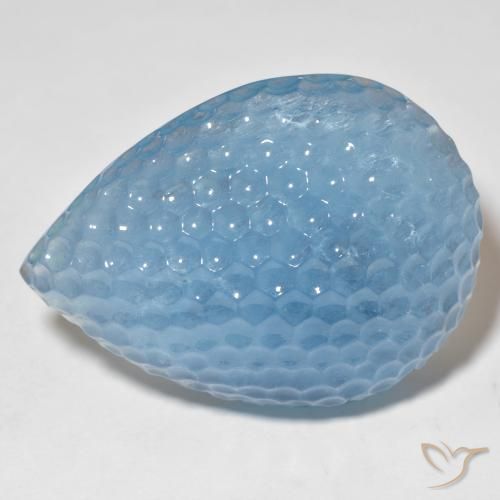 103.15ct Natural Azul Suizo Aguamarina, En forma de pera, Translúcido