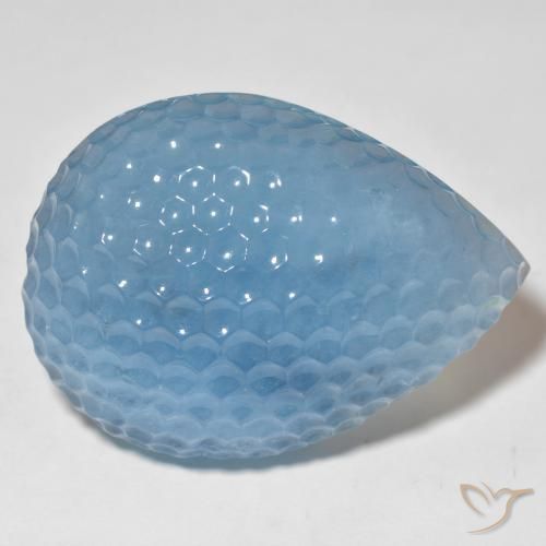 Aguamarina Azul Suizo natural de 103.15 ct, En forma de pera, Translúcido