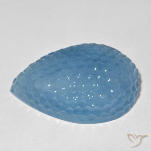 Aguamarina Azul Suizo natural de 103.15 ct, En forma de pera, Translúcido
