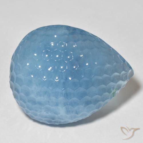 Aguamarina Azul maya intenso natural de 70.80 ct, En forma de pera, Translúcido