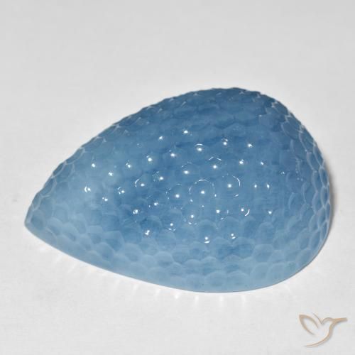 Aguamarina Azul maya natural de 115.20 ct, En forma de pera, Translúcido