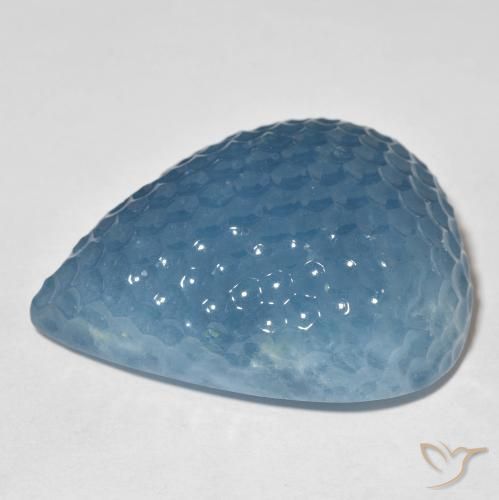 Aguamarina Azul maya natural de 97.31 ct, En forma de pera, Translúcido