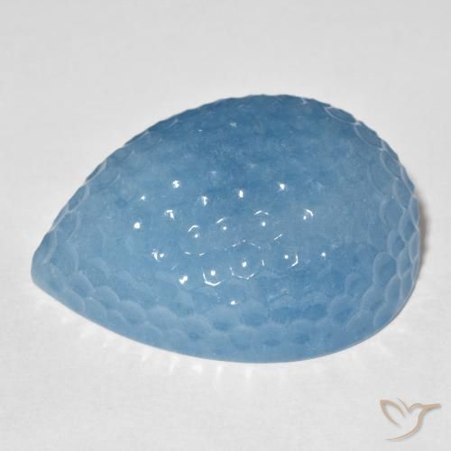 Aguamarina Azul Suizo natural de 70.51 ct, En forma de pera, Translúcido