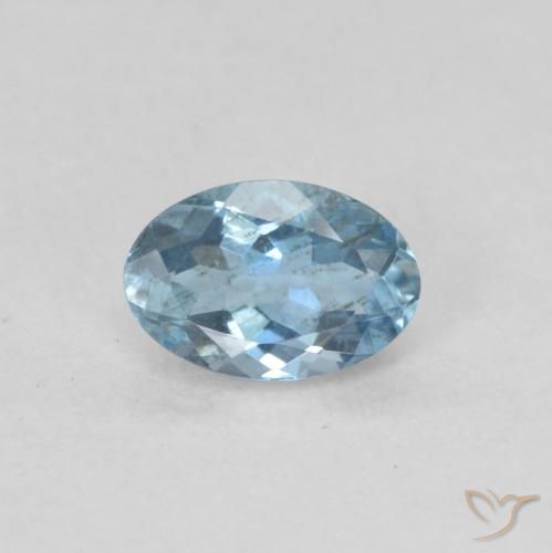 0.42ct Natural Azul Cielo Aguamarina, Ovalada, VS
