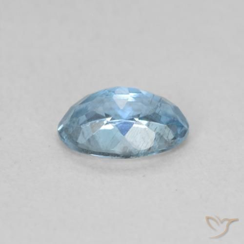 Aguamarina Azul Cielo natural de 0.42 ct, Ovalada, VS