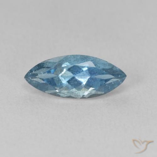 Aguamarina Azul natural de 1.26 ct, Marquesa, VS-SI