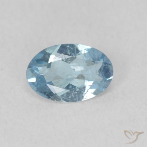 Aguamarina Azul Cielo natural de 0.37 ct, Corte Óvalo, VS-SI