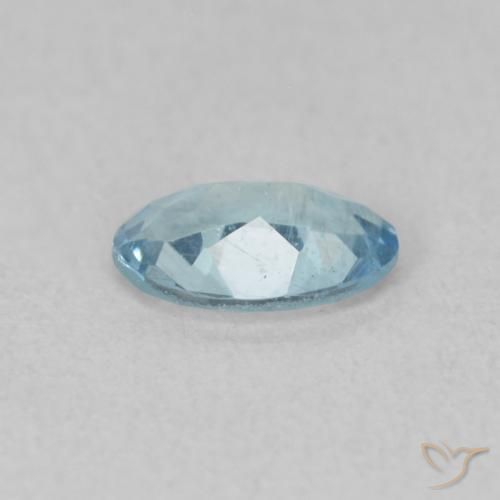 Aguamarina Azul Cielo natural de 0.37 ct, Corte Óvalo, VS-SI