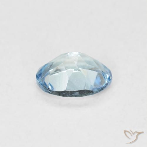 Aguamarina Azul claro natural de 0.29 ct, Corte Óvalo, VVS-VS