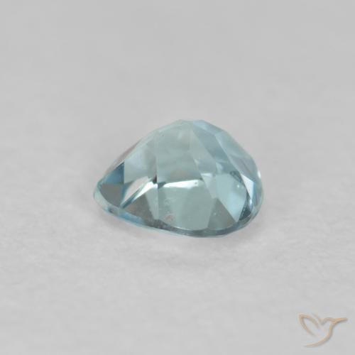 Aguamarina Verde-azul claro natural de 0.21 ct, En forma de pera, VS