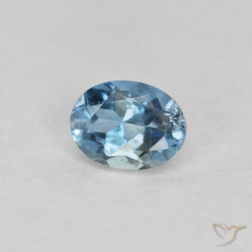 Aguamarina Azul natural de 0.17 ct, Ovalada, VS