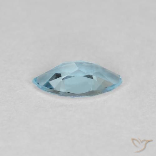 Aguamarina Azul Cielo natural de 0.20 ct, Marquesa, VVS-VS