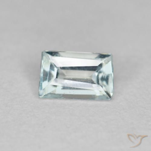 0.33ct Natural Azul agua claro Aguamarina, Corte Baguette, VVS-VS