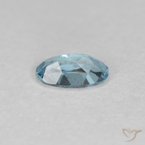 Aguamarina Azul medio natural de 0.23 ct, Ovalada, VVS-VS