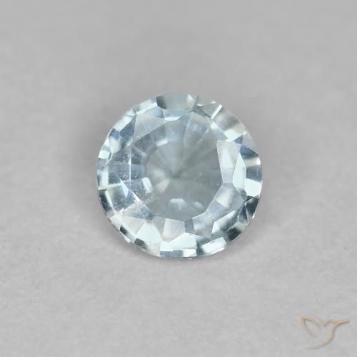 0.35ct Natural Azul claro Aguamarina, Redondo, VS